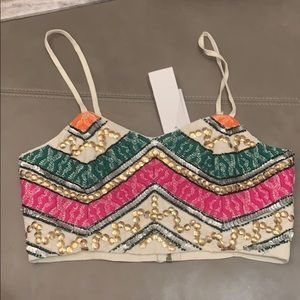Embellished/embroidered Crop Top